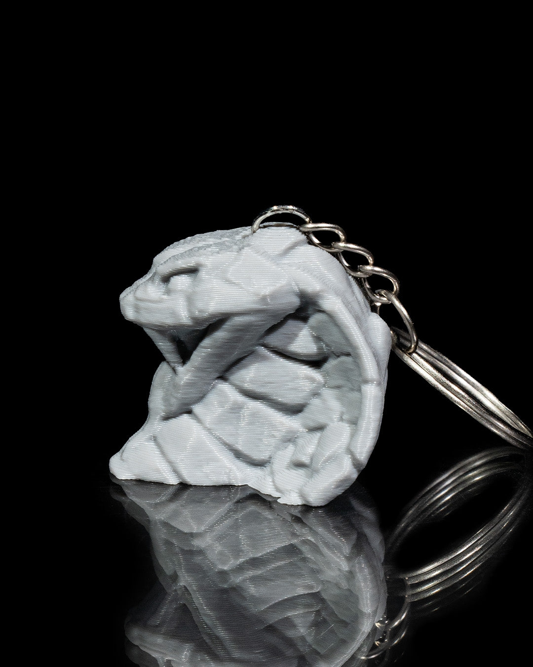 Stone Naja Keychain - Intricately 3D-Printed Cobra Design