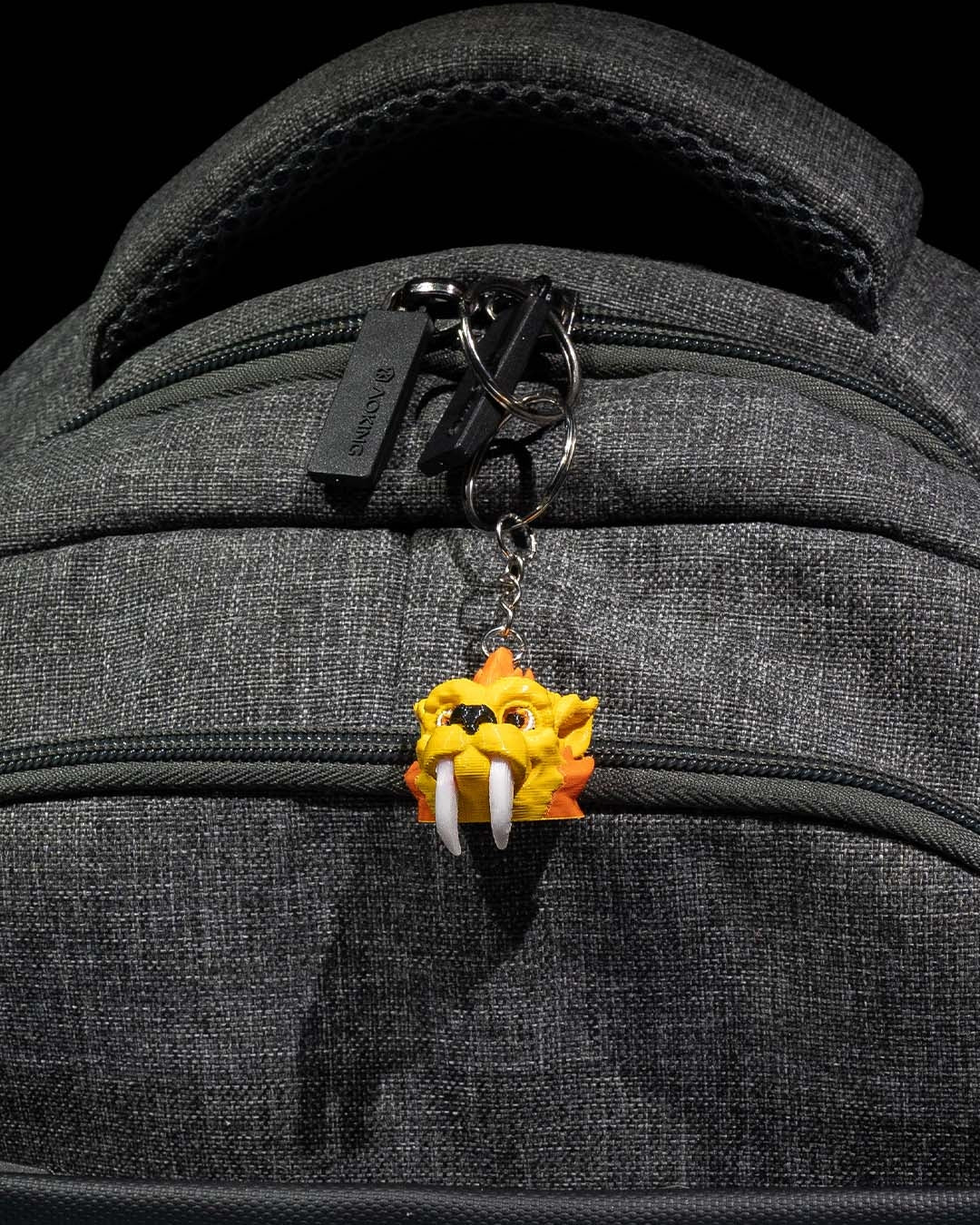 Saber-Toothed Tiger Keychain - Fierce and Timeless