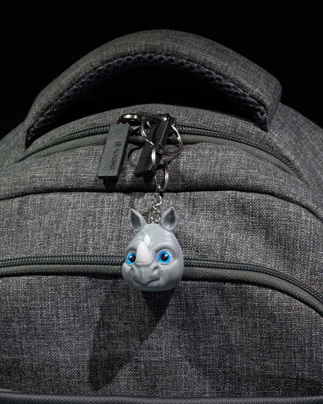 Rhino Keychain - Sturdy and Eye-Catching