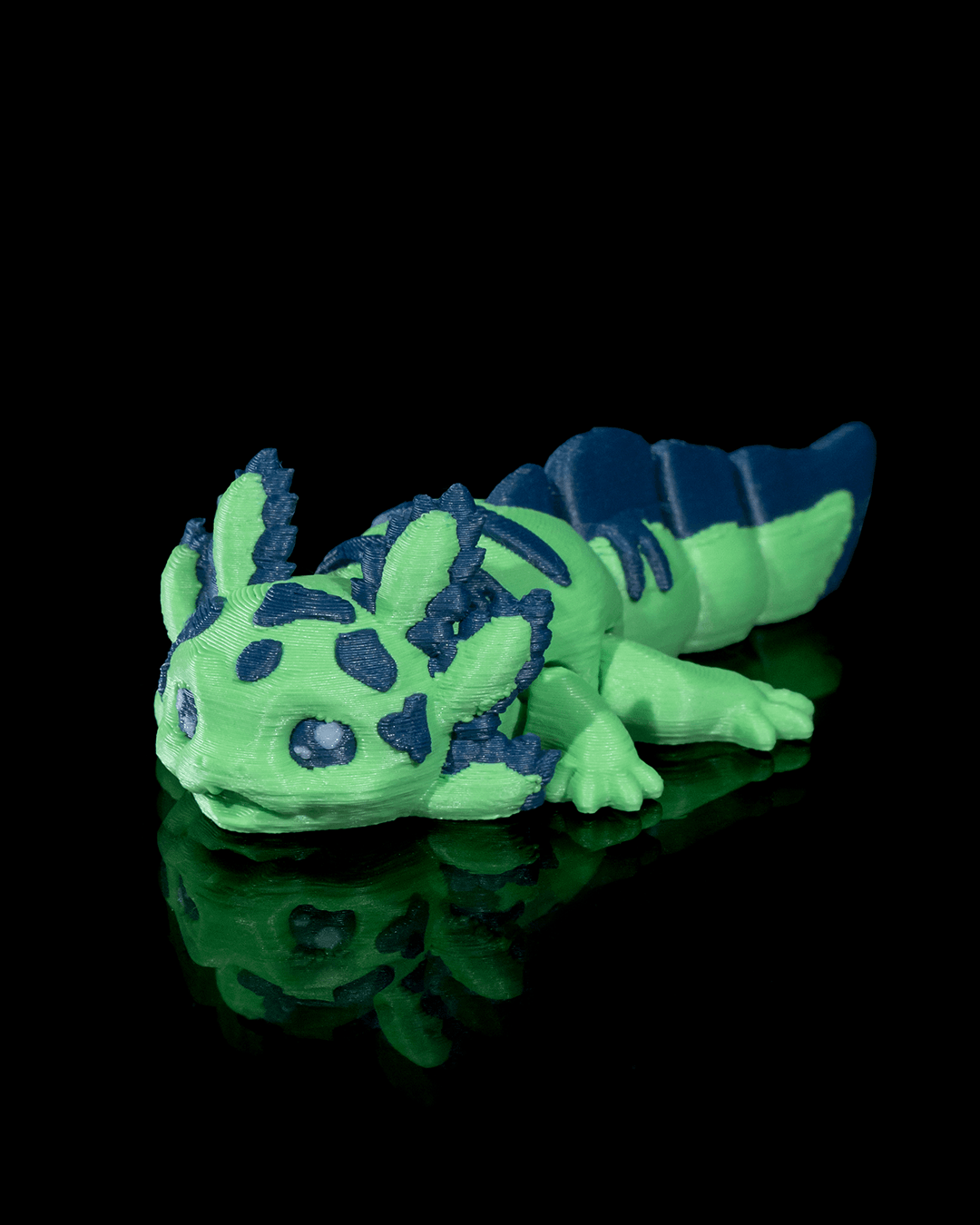 Articulated Axolotl 3D Print: Baby Sour - A Vibrant Display of Technology and Creativity