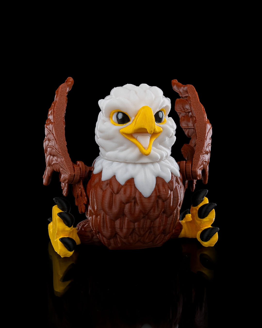 Bald Eagle 3D-Printed Figurine – Iconic Wildlife Collectible with Beak Options