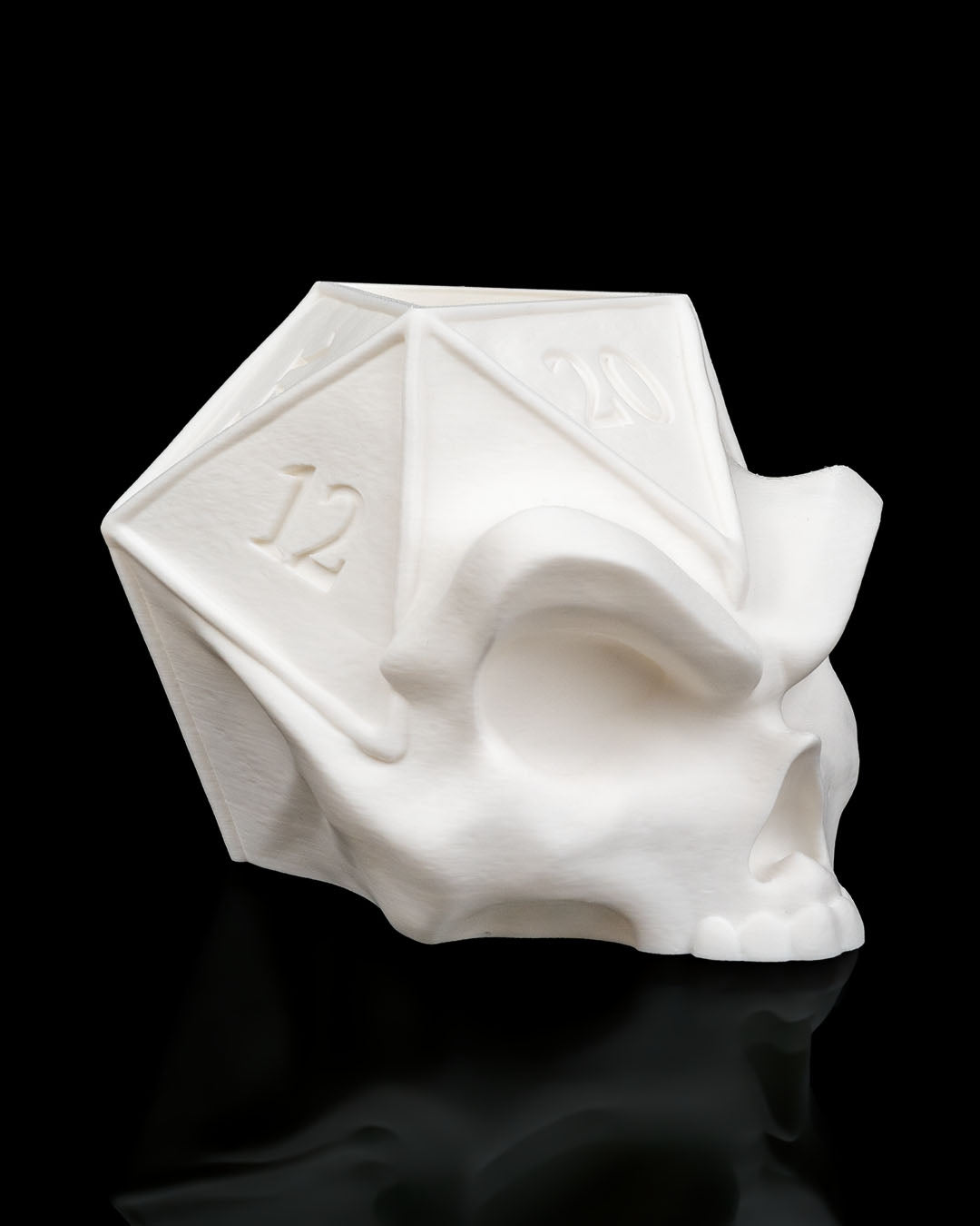 Critical Die Skull Planter – D20 Dice-Inspired Pot