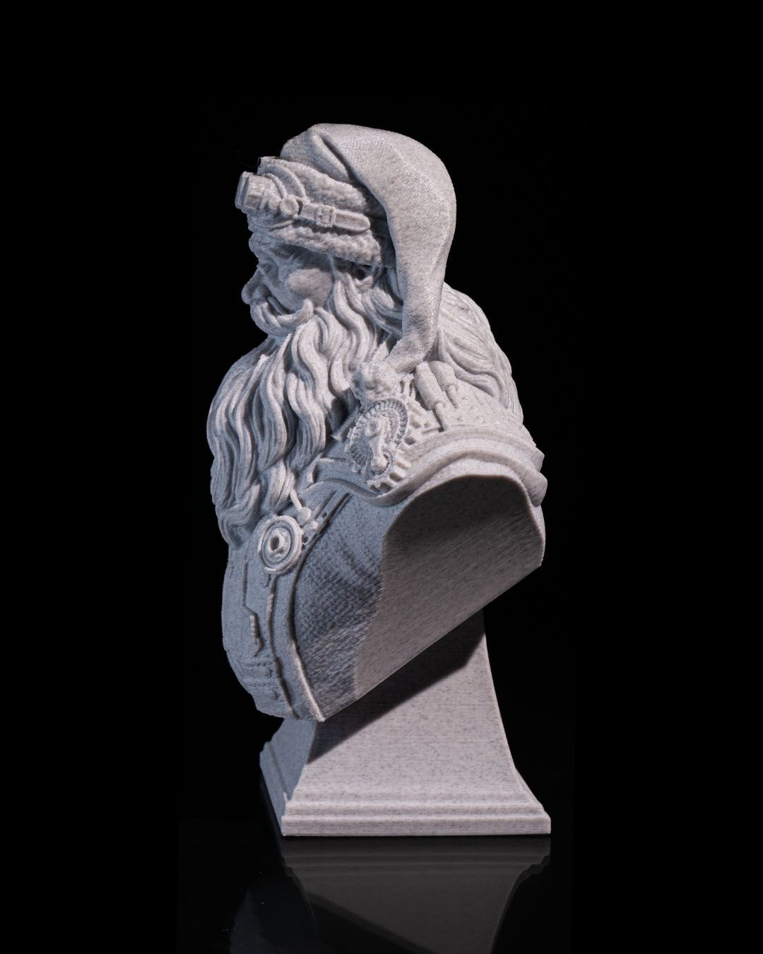 Steampunk Santa - 3D Printed Paintable Bust