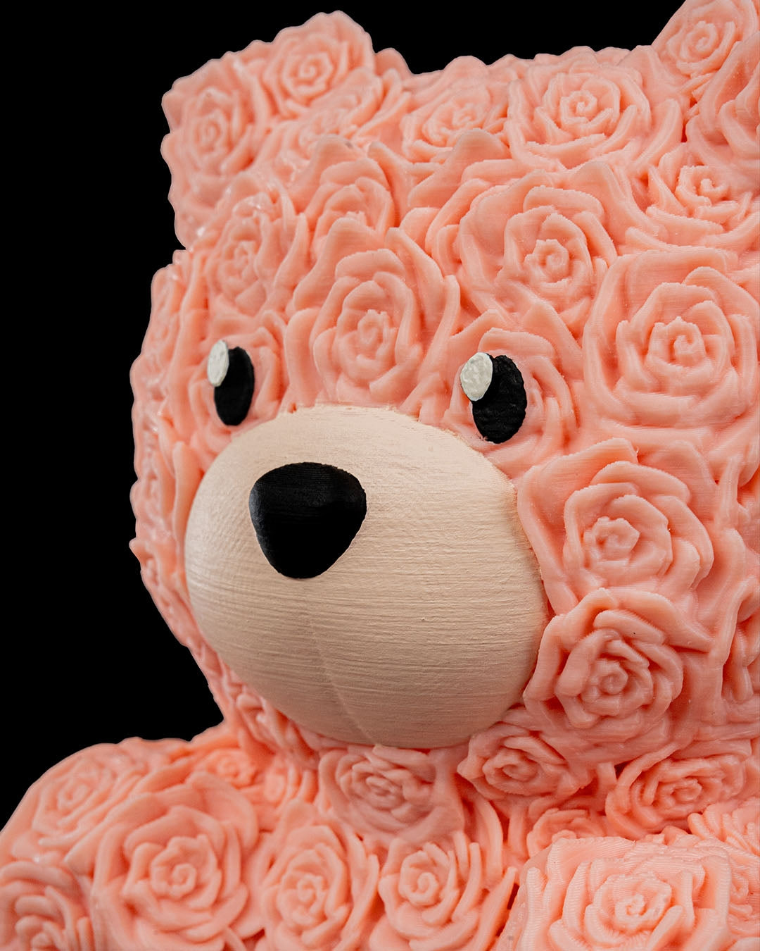 Floral Bear | Rose-Textured Valentine Bear Keepsake Decor