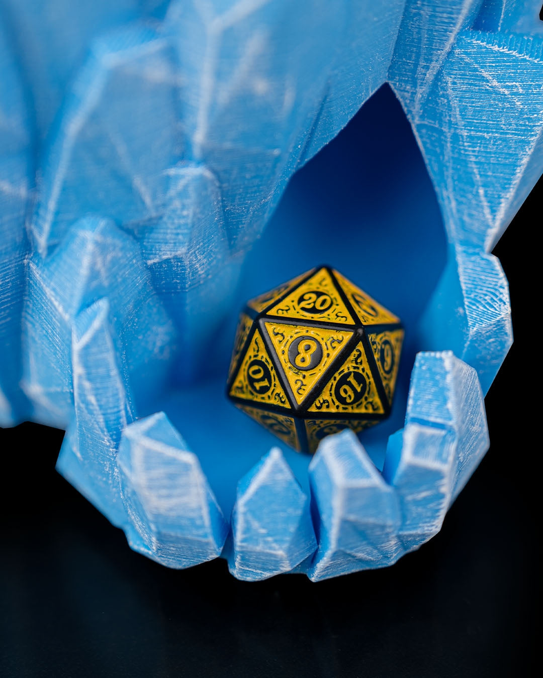 Frostbite Shard Can Holder & Dice Tower – Ice Crystal DnD Accessory