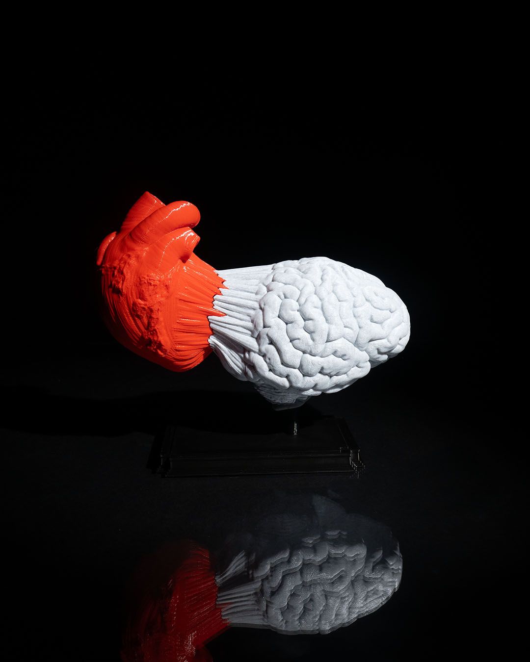 Heart and Mind 3D Printed Sculpture – A Fusion of Emotion and Intellect