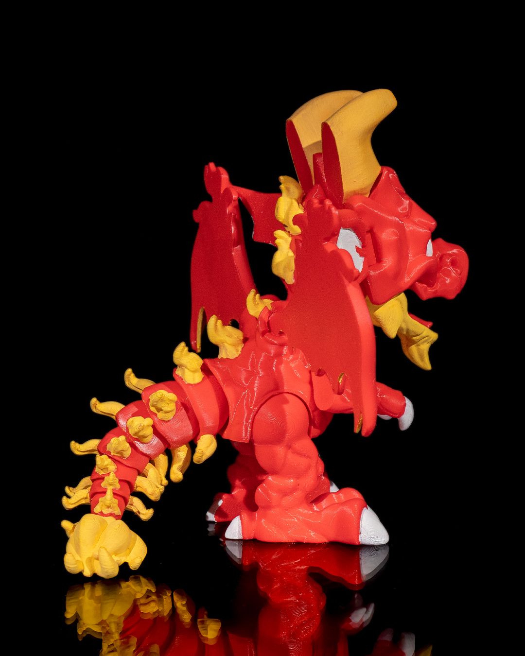 Customizable 3D Printed Dragon Figurine - Hell’s Rage Articulated Collectible