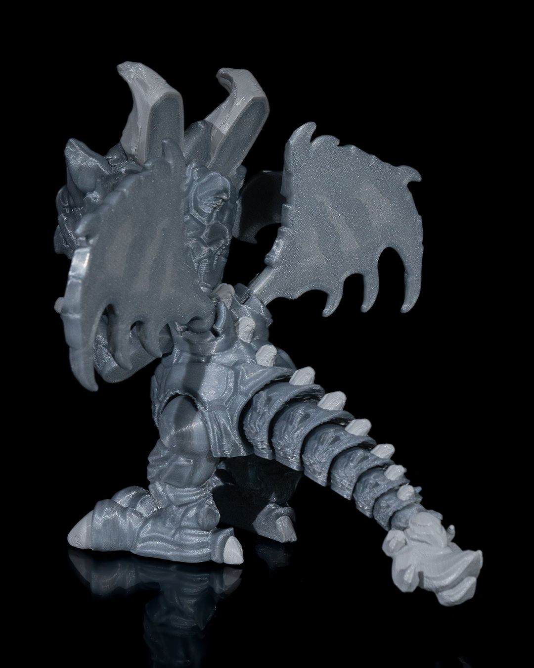 Customizable 3D Printed Baby Dragon Figurine - Mountain Keeper Guardian Statue