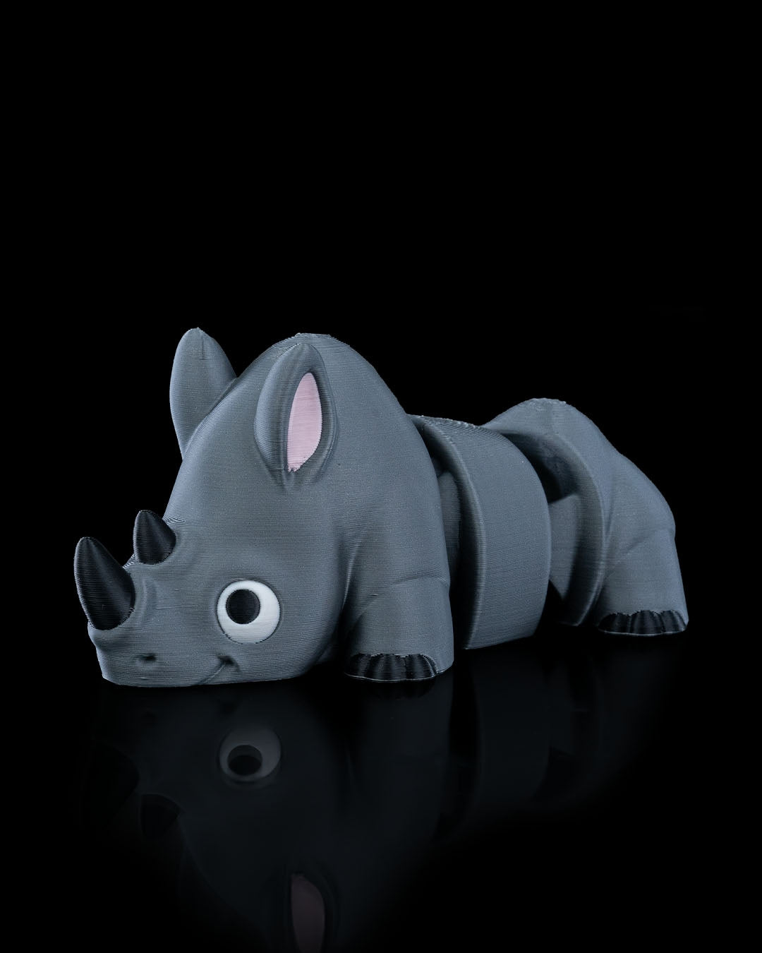 Playful Rhino - Quirky 3D-Printed Animal Figurine