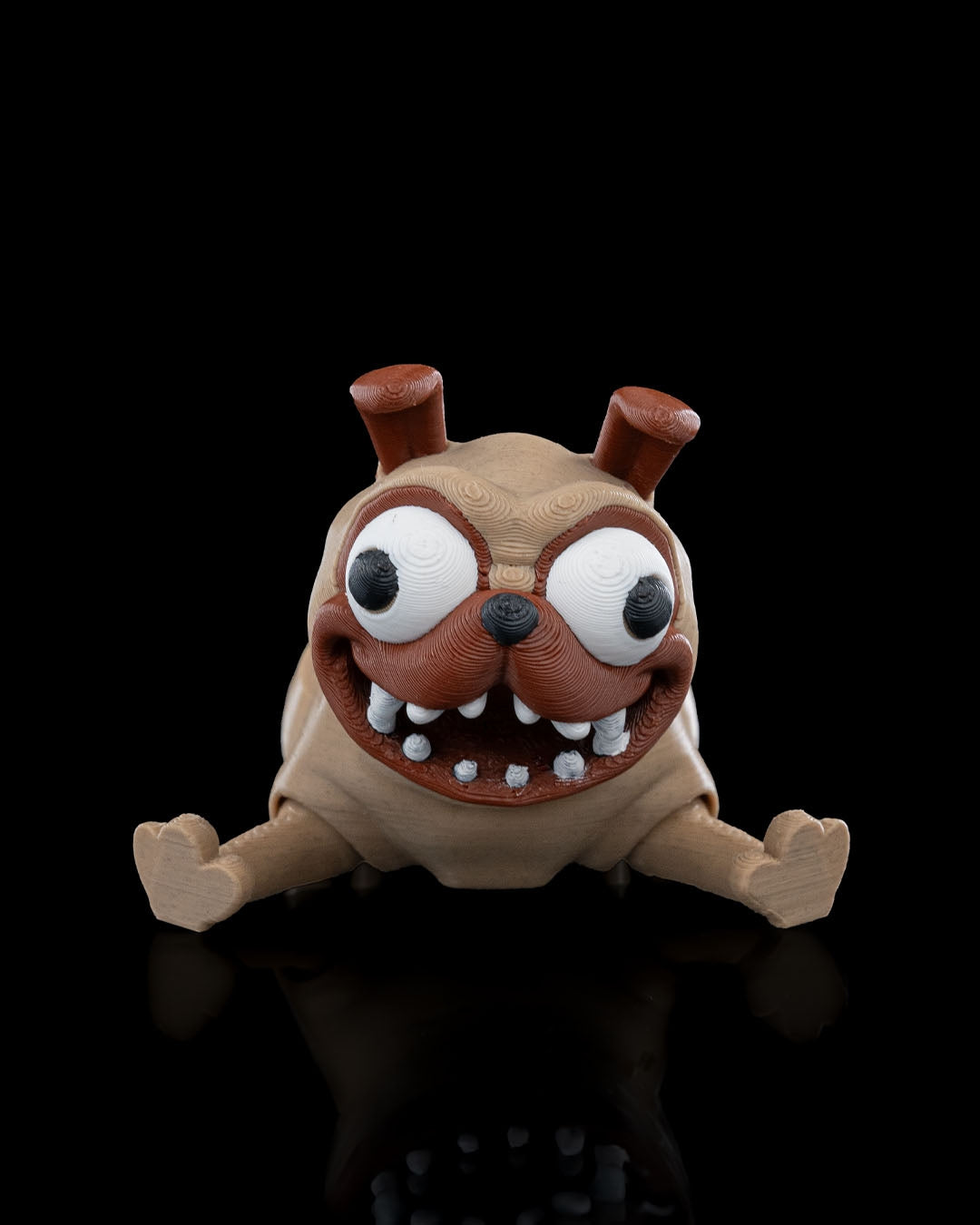 Playful Pug 3D-Printed Figurine – Adorable Dog Collectible with Tongue Options
