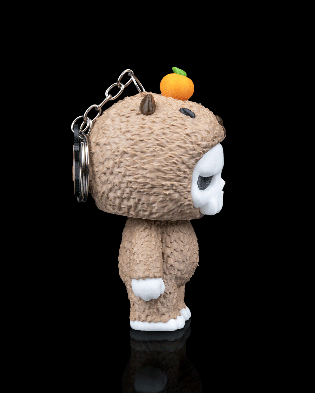 Skubbies: Poppy – 3D Printed Capybara Skull Collectible with Orange Hat