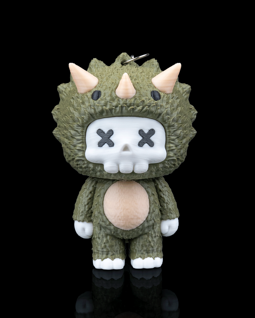Skubbies: Trixi – 3D Printed Dinosaur Skull Cutie Keychain Figure