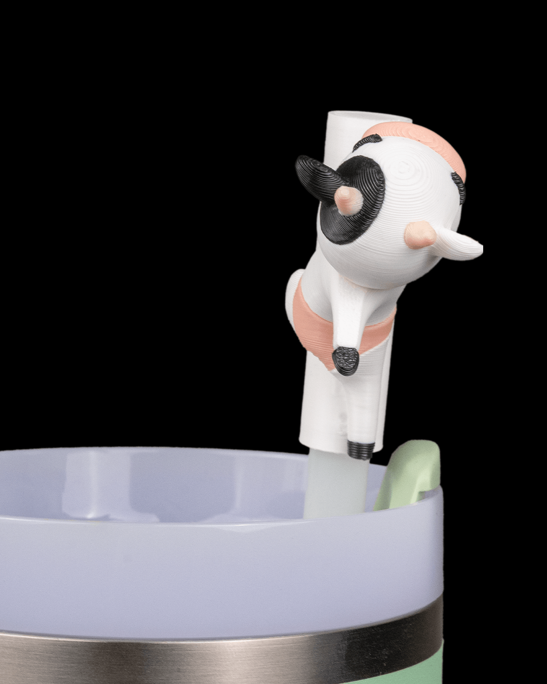 Udderly Thirsty Straw Topper & Cup Charm