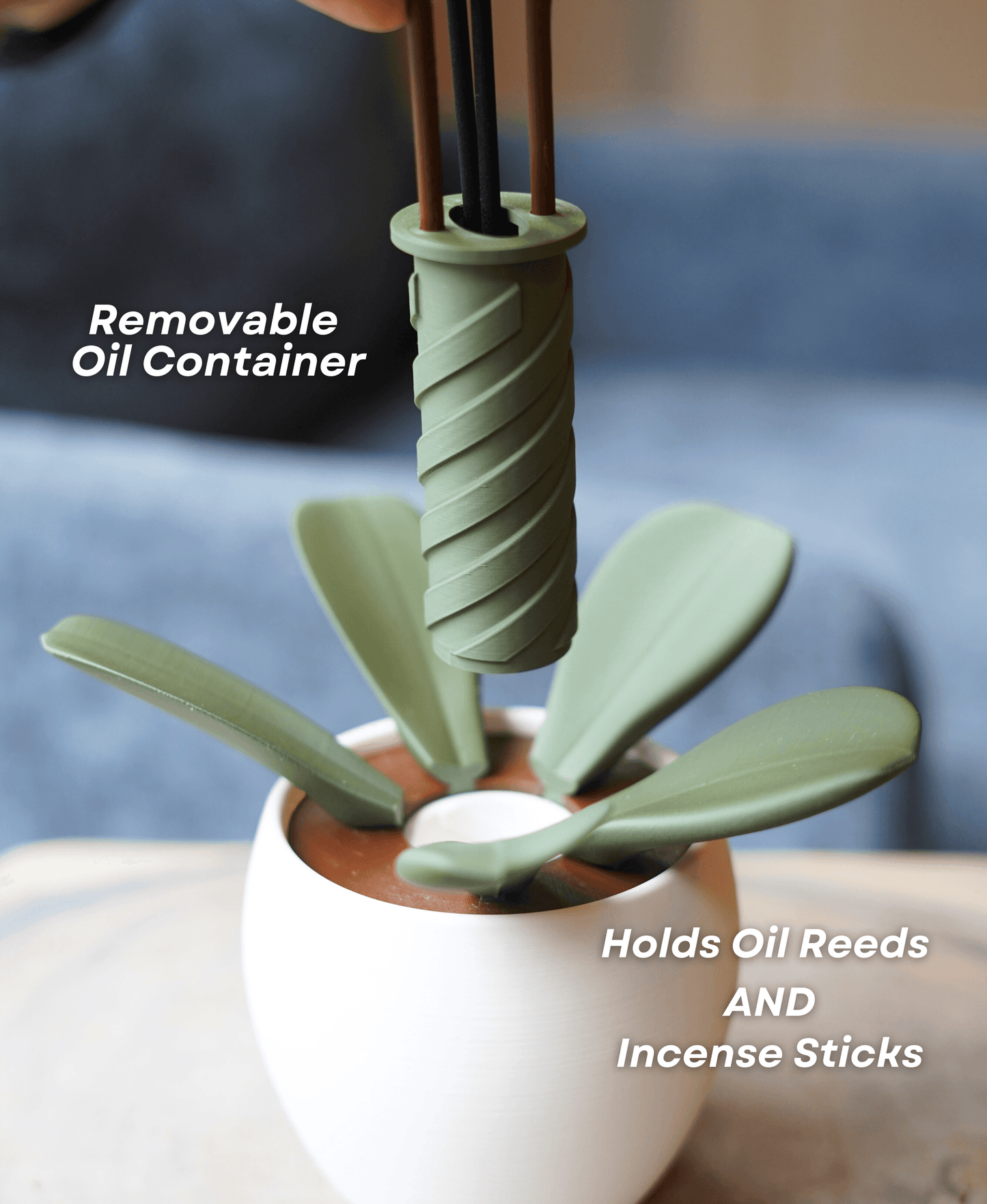 Aromatic Orchid by ForgeCore - Oil Diffusor and Incense Holder with Spinning Leaves