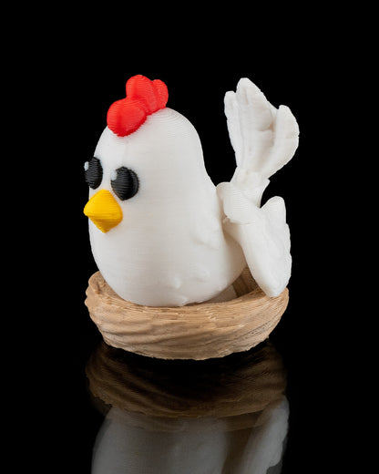 3D-Printed Eggs in a Nest by STLFlix – Rustic Farmhouse Decor & Collectible Miniature Accent