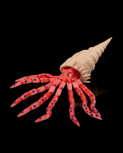 Finn the Bigfin Squid - 3D Printed Fidget Toy for Sensory Exploration and Stress Relief