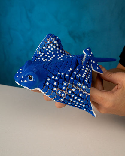 Igor the Spotted Eagle Ray - 3D-Printed Fidget Toy for Sensory Play and Relaxation