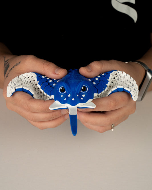 Igor the Spotted Eagle Ray - 3D-Printed Fidget Toy for Sensory Play and Relaxation