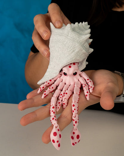 Sky, the Squid - Articulating 3D-Printed Sea Creature Fidget