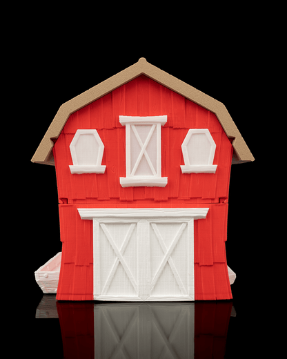 3D-Printed Animal Barn Container – Rustic Farmhouse Decor & Collectible Storage