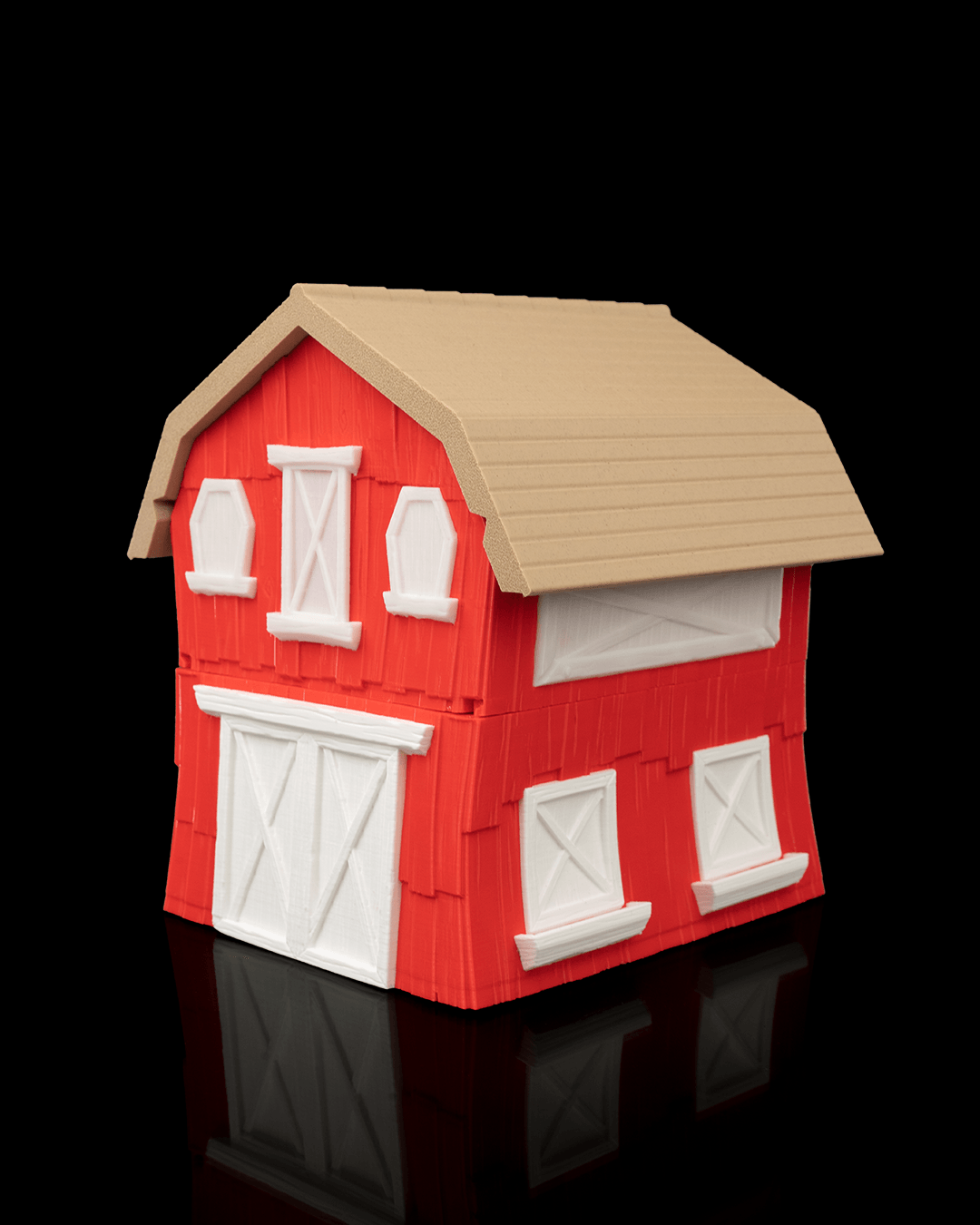 3D-Printed Animal Barn Container – Rustic Farmhouse Decor & Collectible Storage