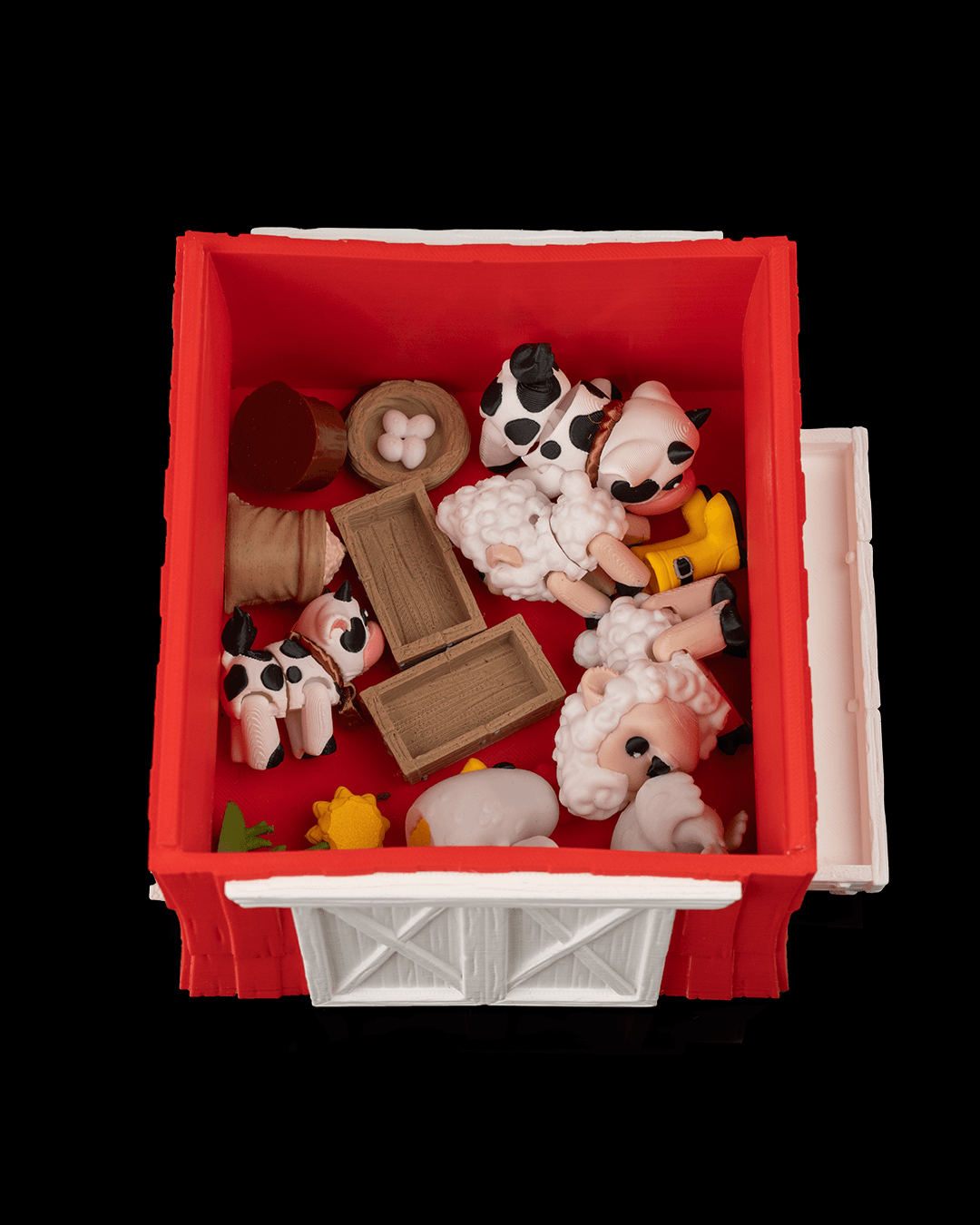 Rustic Farmhouse Barn Container & Farmstead Accessory Set