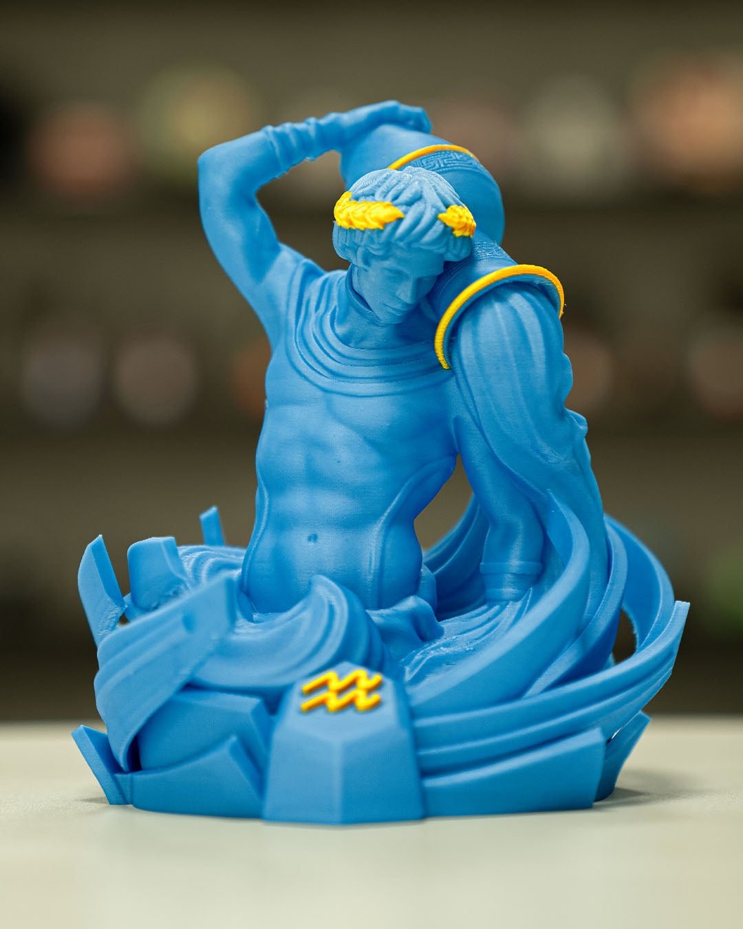 Aquarius Zodiac Statue by STLFlix – Visionary Water Bearer Collectible | Dragons N Doodads