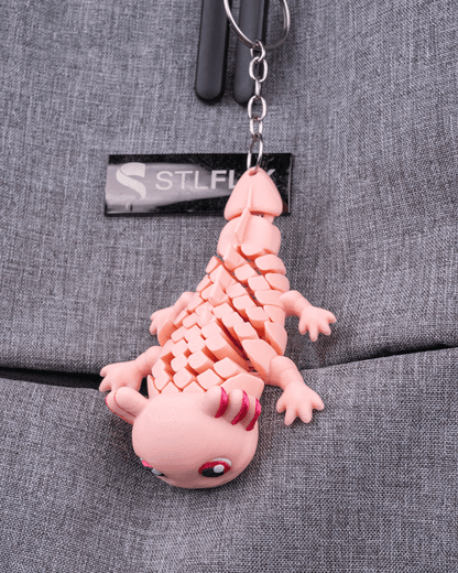 Ashley the Axolotl – Articulated Mesh Buddy Keychain