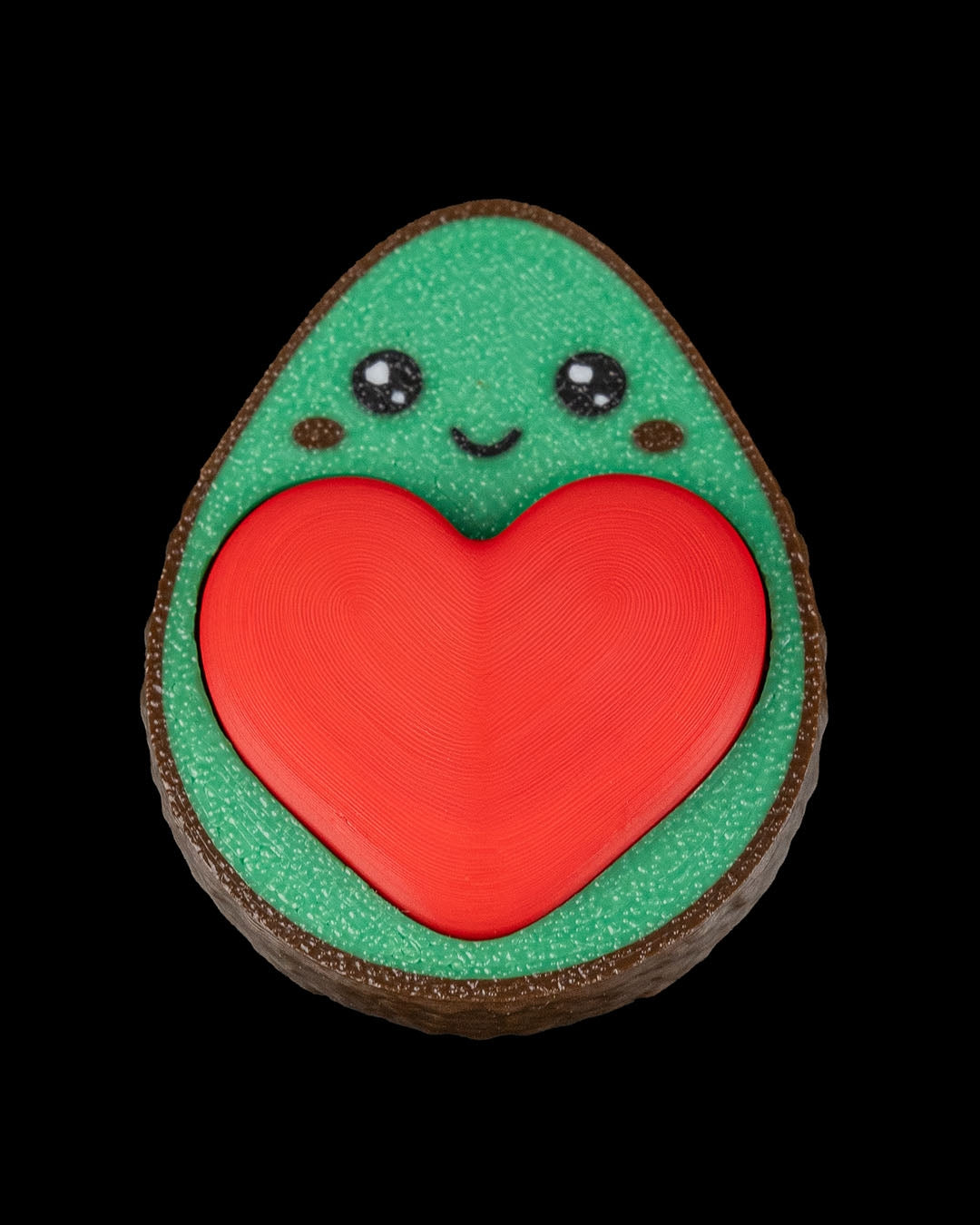 Avocado Heart Clicker Fidget – Cute Kawaii Pop Toy for Stress Relief
