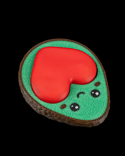 Avocado Heart Clicker Fidget – Cute Kawaii Pop Toy for Stress Relief