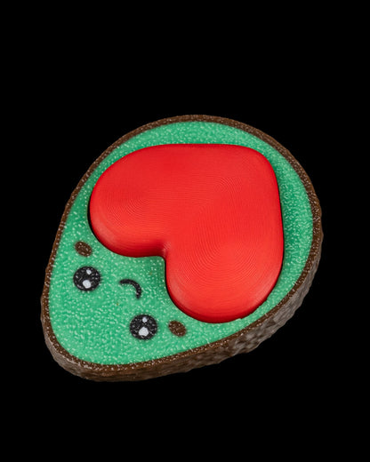 Avocado Heart Clicker Fidget – Cute Kawaii Pop Toy for Stress Relief