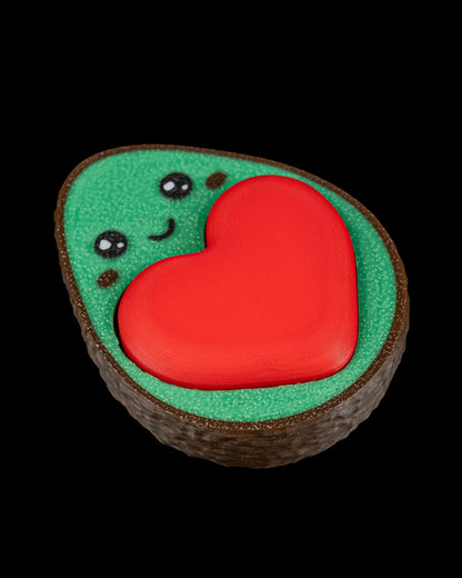 Avocado Heart Clicker Fidget – Cute Kawaii Pop Toy for Stress Relief