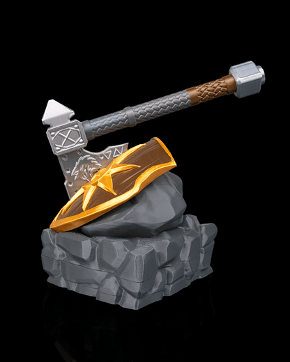 Axe Marks the Spot – Pen & Sticky Note Holder