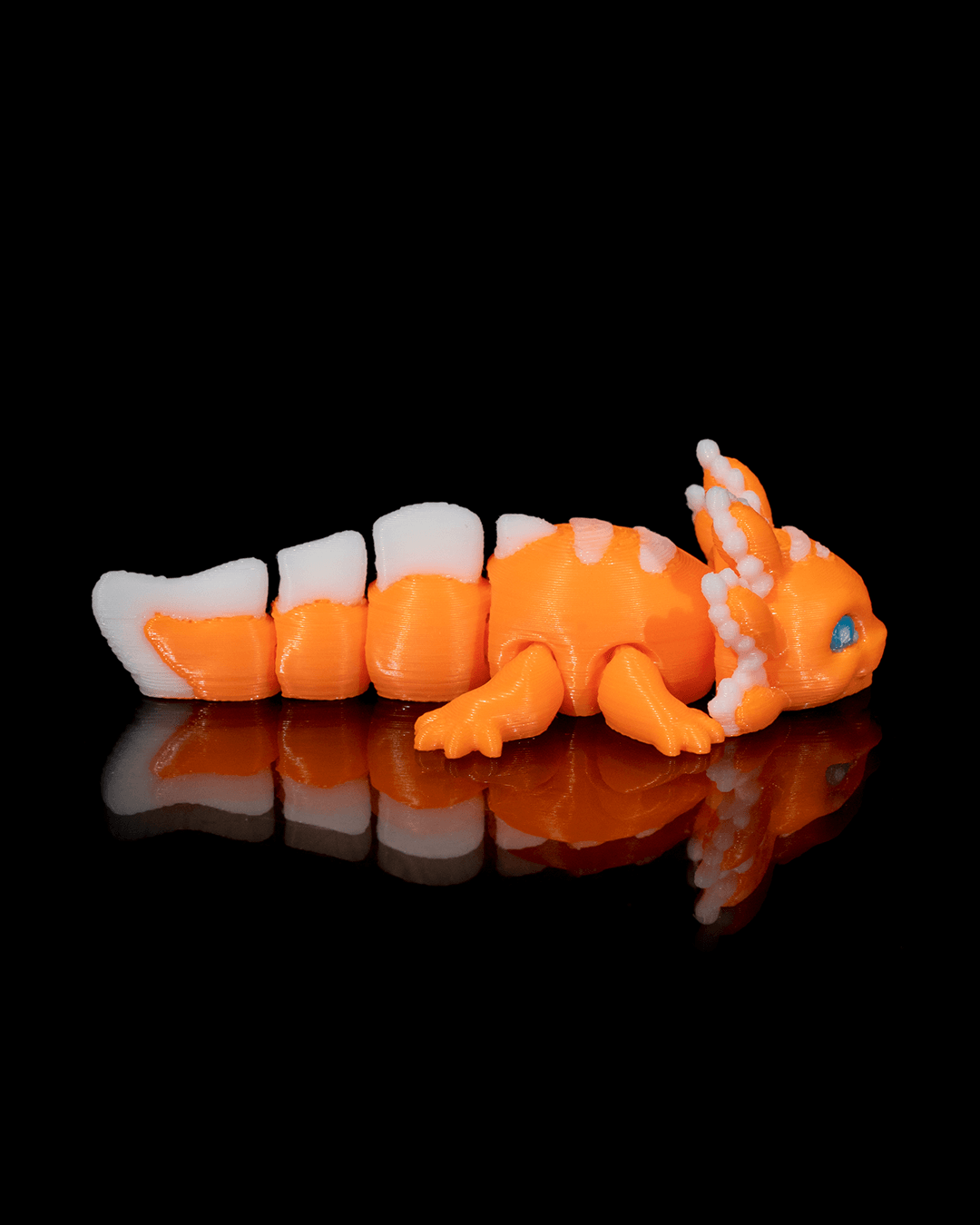 Articulated 3D Printed Baby Candy Axolotl: A Vibrant Fidget Desk Toy