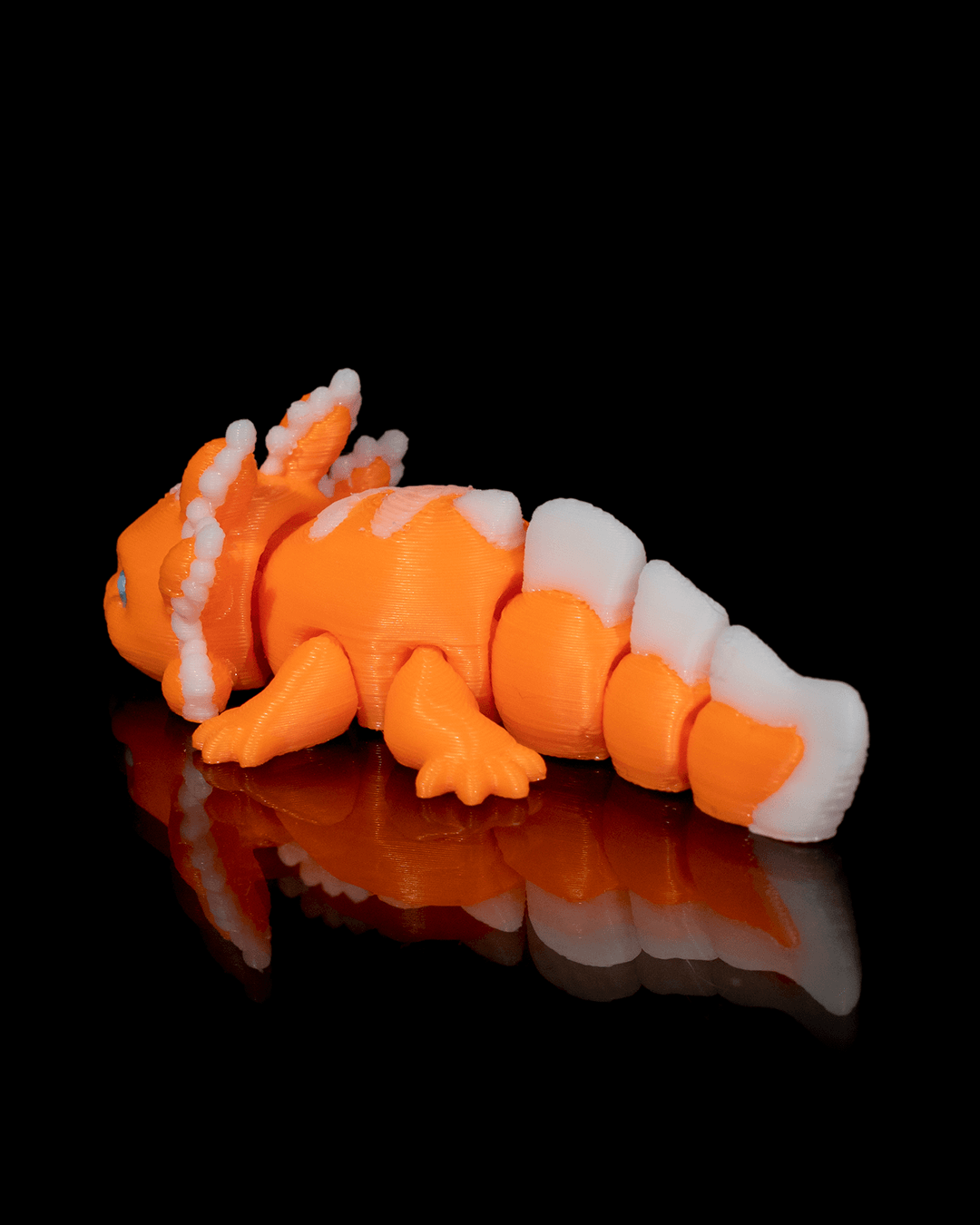 Articulated 3D Printed Baby Candy Axolotl: A Vibrant Fidget Desk Toy