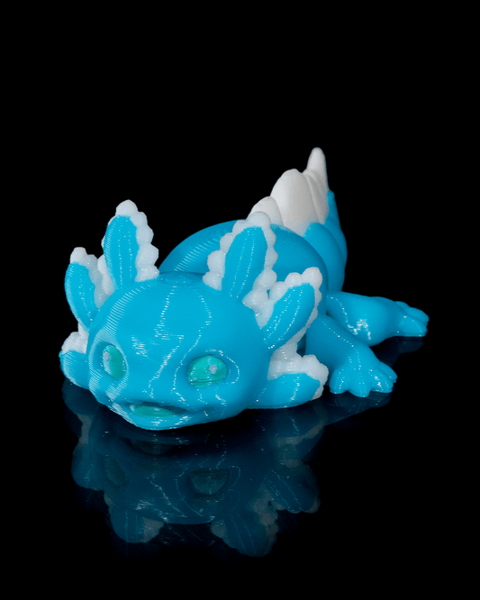 Baby Pop: Adorable 3D Printed Baby Axolotl with Articulated Joints