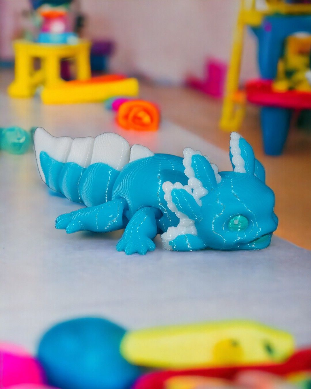 Baby Pop: Adorable 3D Printed Baby Axolotl with Articulated Joints