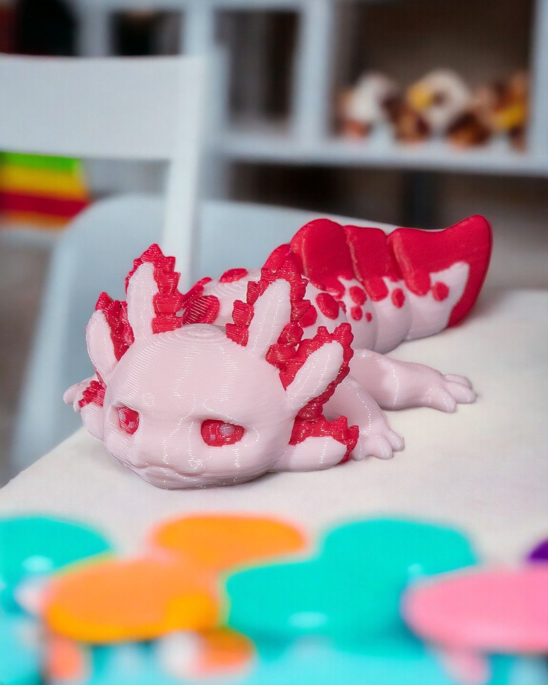 Articulated Baby Axolotl 3D Print – "Baby Velvet"