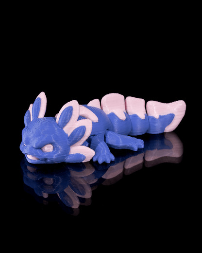 Articulated 3D Printed Baby Tart Model: A Charming Baby Axolotl Toy