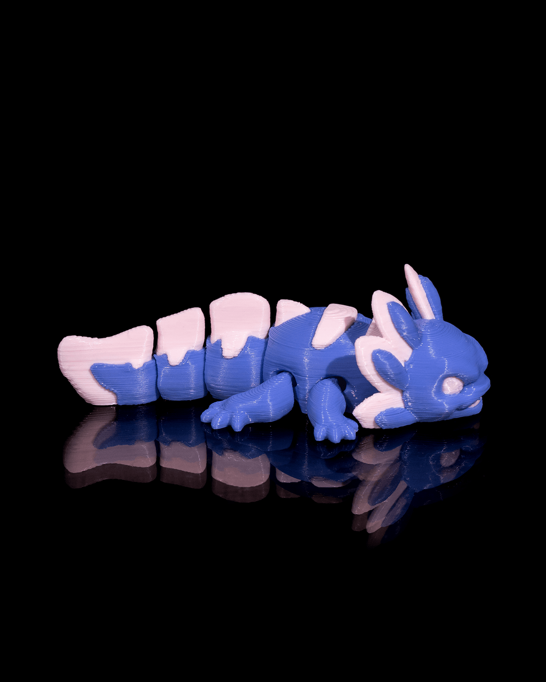 Articulated 3D Printed Baby Tart Model: A Charming Baby Axolotl Toy