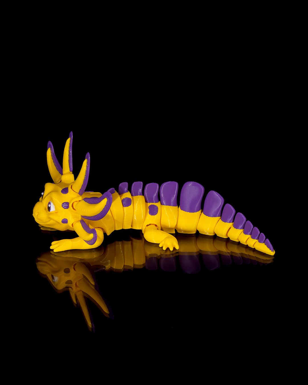 Banana Split Axolotl - Articulated 3D Printed Toy