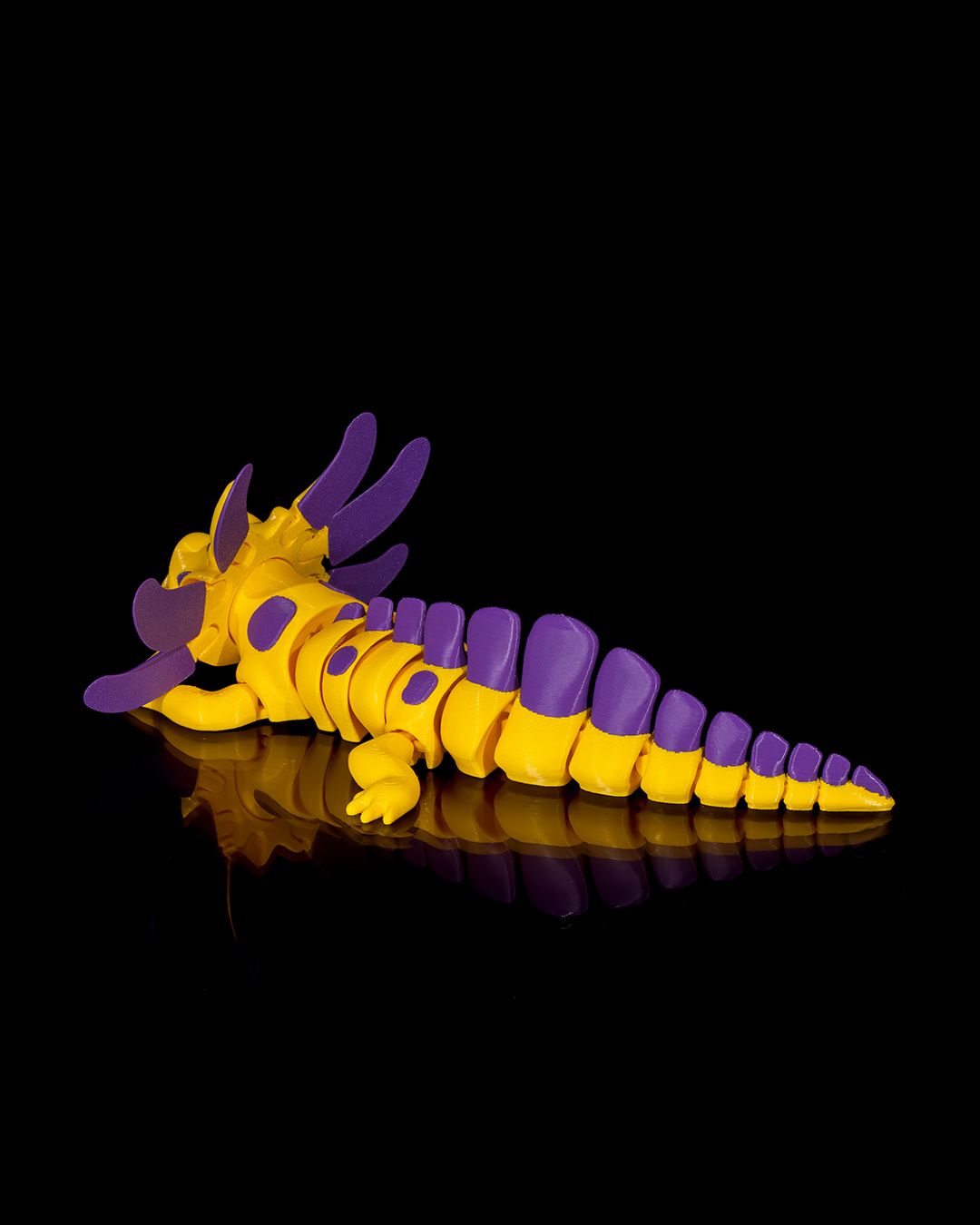 Banana Split Axolotl - Articulated 3D Printed Toy