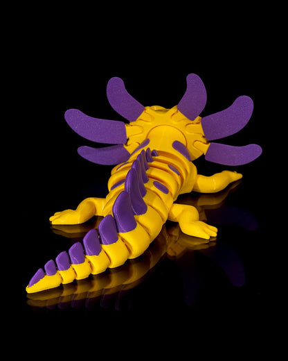 Banana Split Axolotl - Articulated 3D Printed Toy