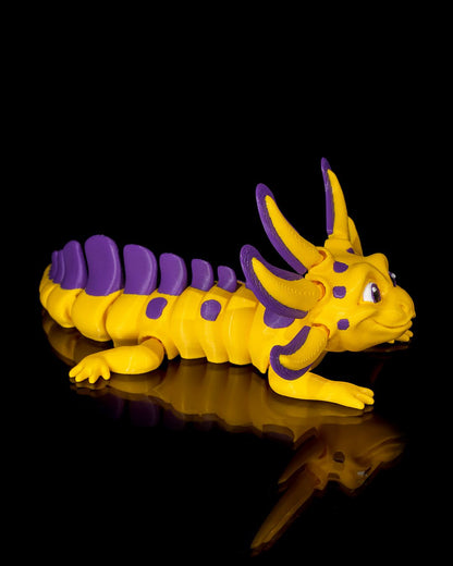 Banana Split Axolotl - Articulated 3D Printed Toy