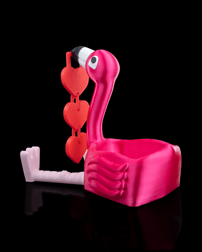 Beak My Valentine | Flamingo Valentine Trinket Dish & Key Holder