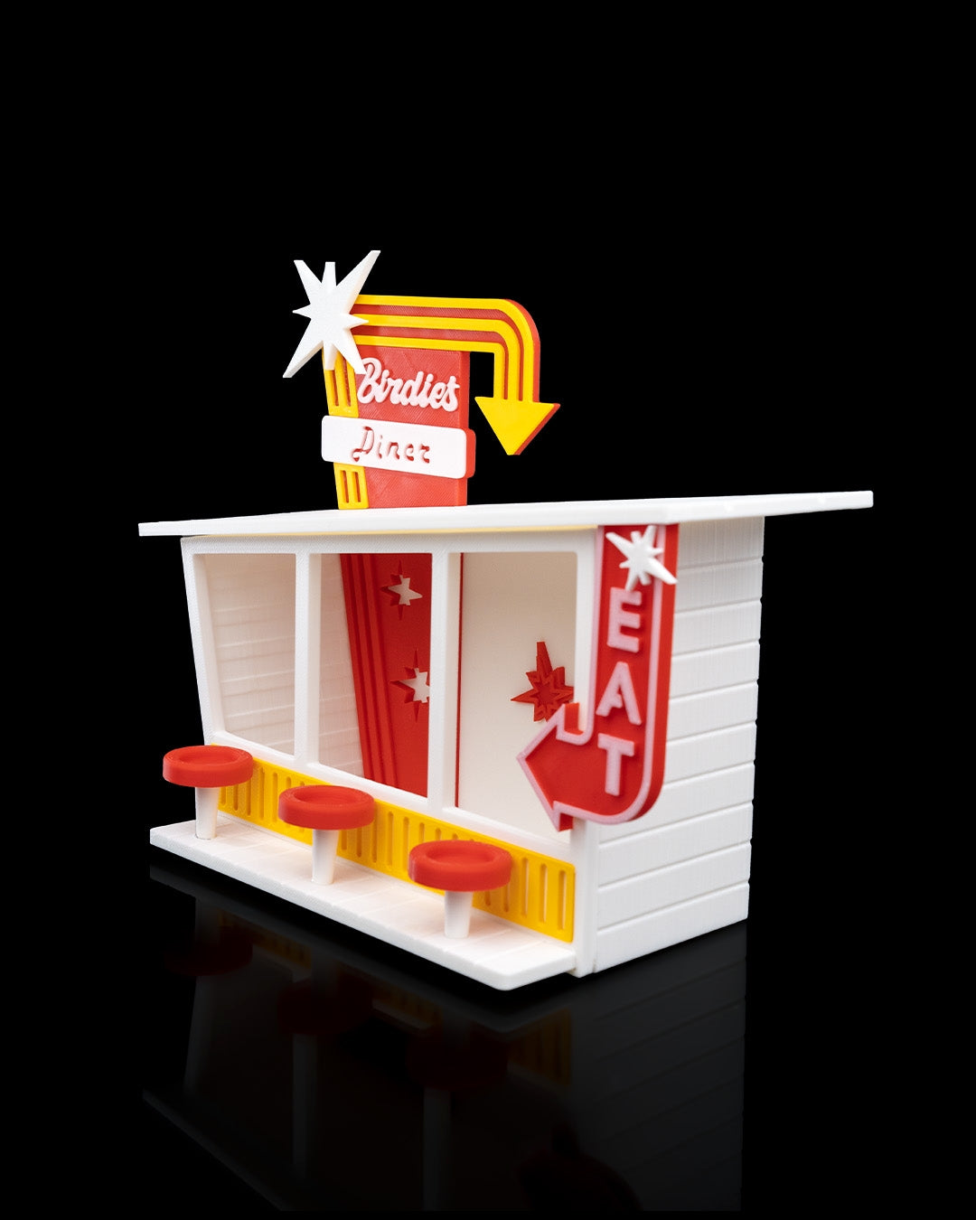 Birdie’s Diner Bird Feeder - Retro 3D-Printed Outdoor Decor