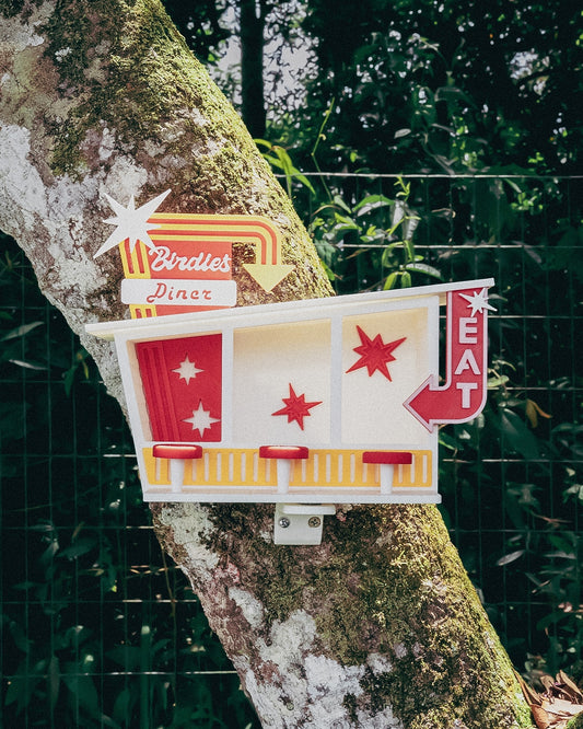 Birdie’s Diner Bird Feeder - Retro 3D-Printed Outdoor Decor