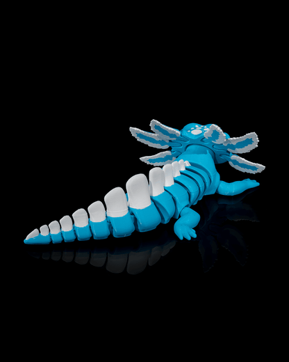 Blue Ice Pop Axolotl: Interactive 3D Printed Design with Movable Joints