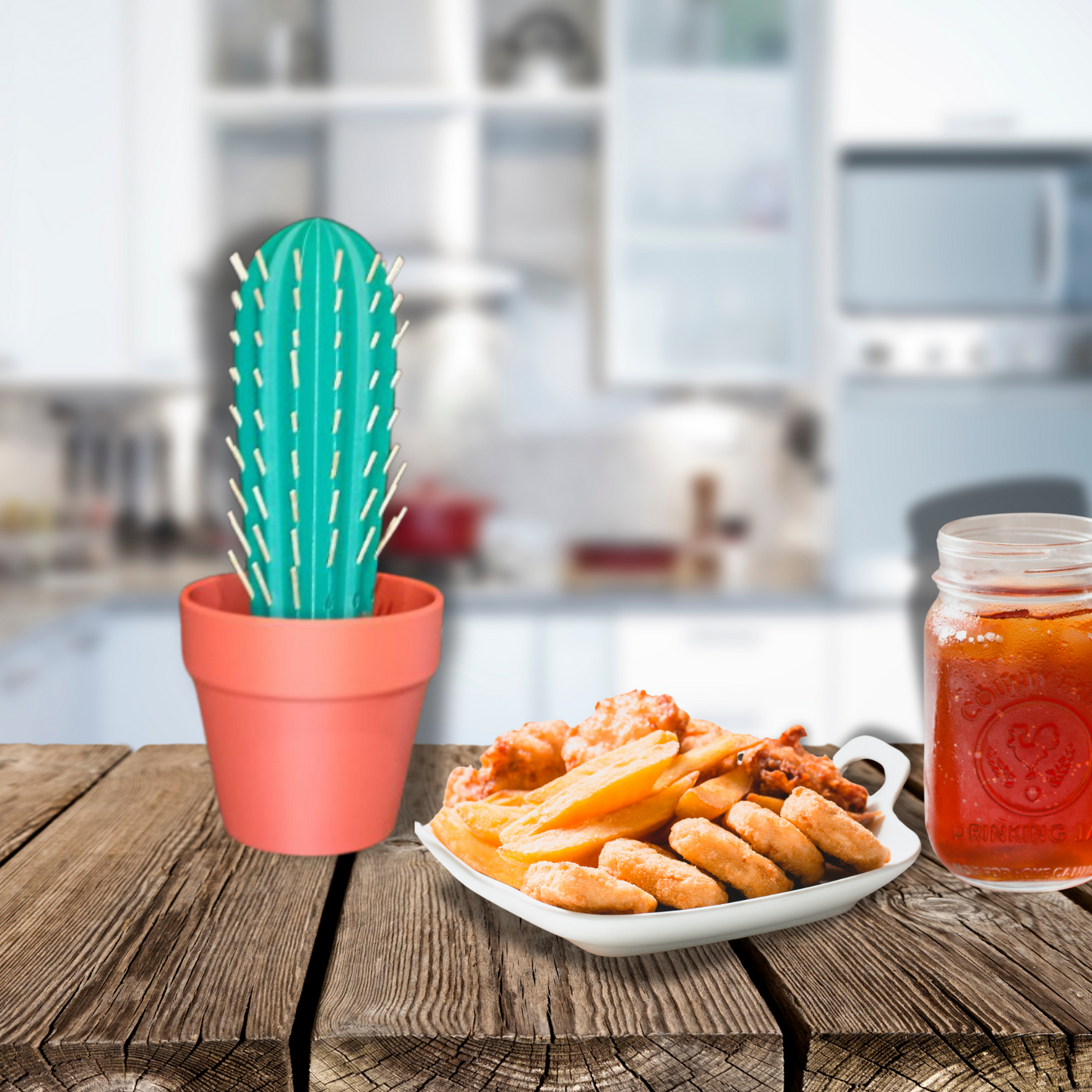 3D Printed Cactus Toothpick Holder - Unique Desert Charm for Home Decor Enthusiasts and DIY Creators