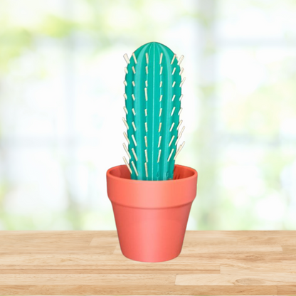 3D Printed Cactus Toothpick Holder - Unique Desert Charm for Home Decor Enthusiasts and DIY Creators